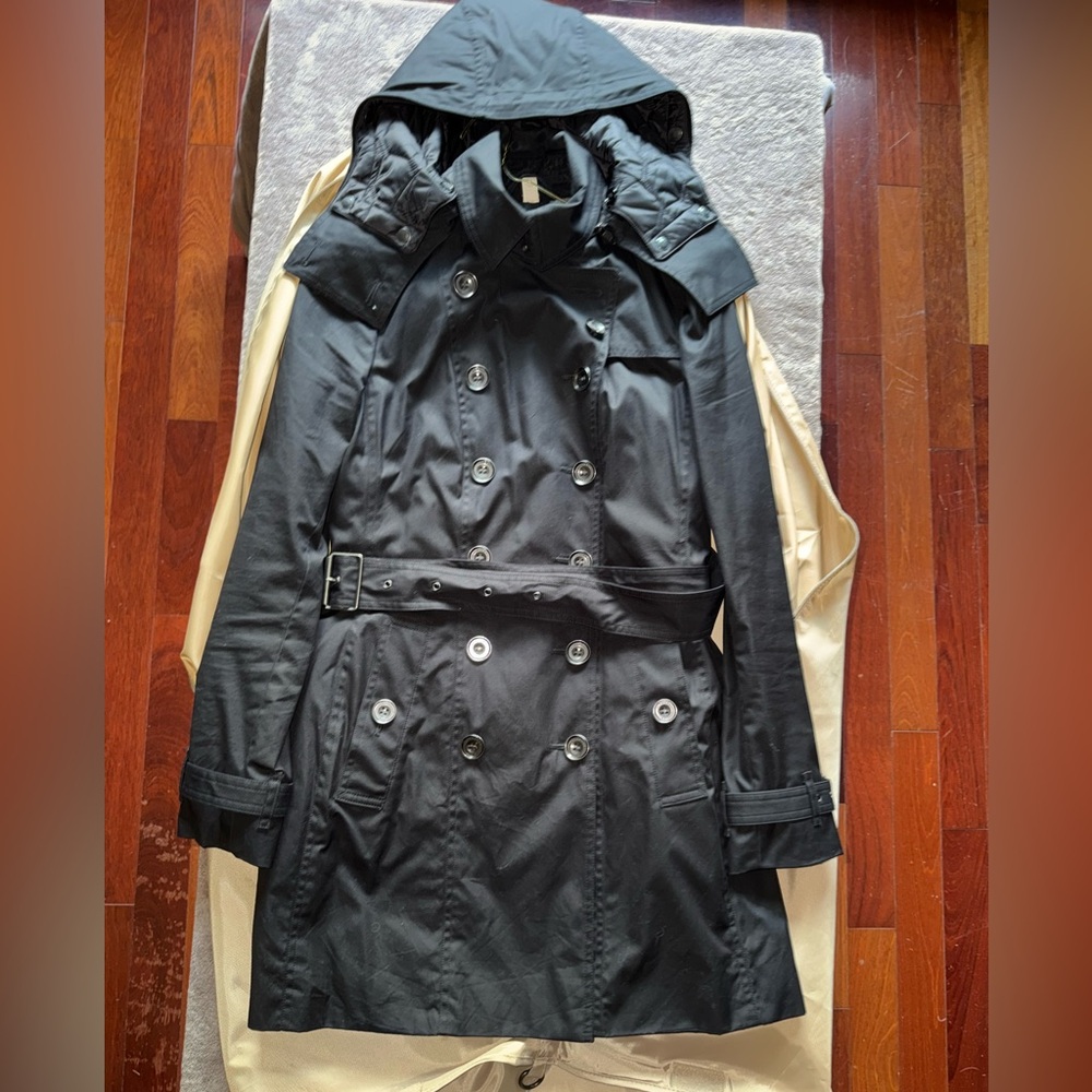 Burberry Brit Reymoore Trench Coat with Detachable Hood & Liner - US Size 6